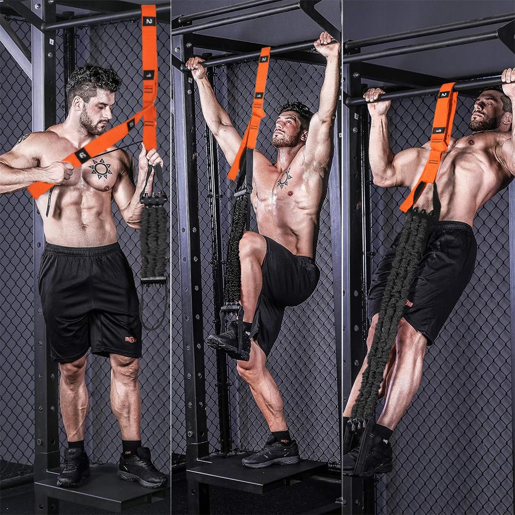 Proberos® Pull up Assist Band Resistance Band with Foot Loop, Pull up Assist Band System Adjustable Anti Snap Chin Up Assistance Elastic Resistance Band Proberos® Pull up Assist Band Resistance Band with Foot Loop, Pull up Assist Band System Adjustable Anti Snap Chin Up Assistance Elastic Resistance Band
